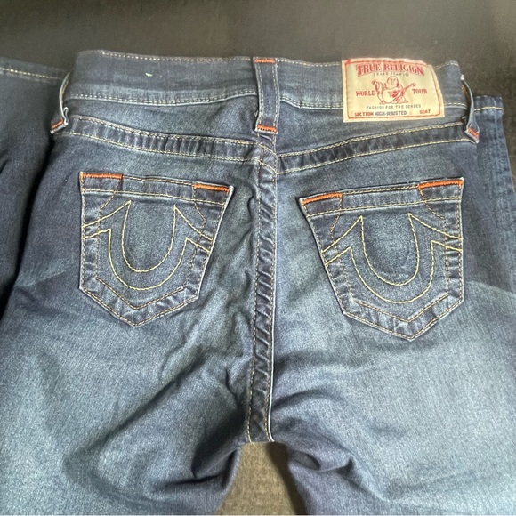 BNWOT TRUE RELIGION HIGH WASTED SKINNY JEANS sz 25 PRICE FIRM NEVER SECONDHAND - Picture 4 of 13